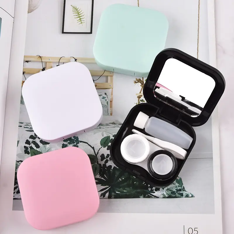 Upgraded 917 Matte Matte Texture Square Contact Lens Case Gloss Contact Lens Companion Care Box - Image 6