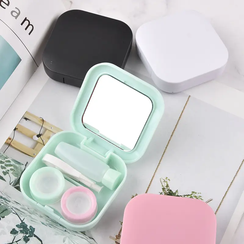 Upgraded 917 Matte Matte Texture Square Contact Lens Case Gloss Contact Lens Companion Care Box - Image 7
