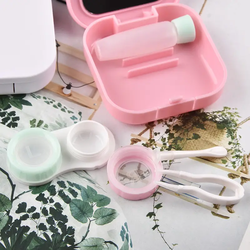 Upgraded 917 Matte Matte Texture Square Contact Lens Case Gloss Contact Lens Companion Care Box - Image 8