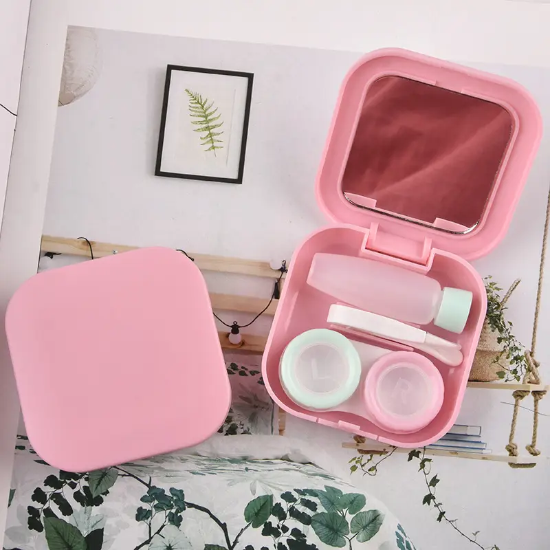 Upgraded 917 Matte Matte Texture Square Contact Lens Case Gloss Contact Lens Companion Care Box - Image 2