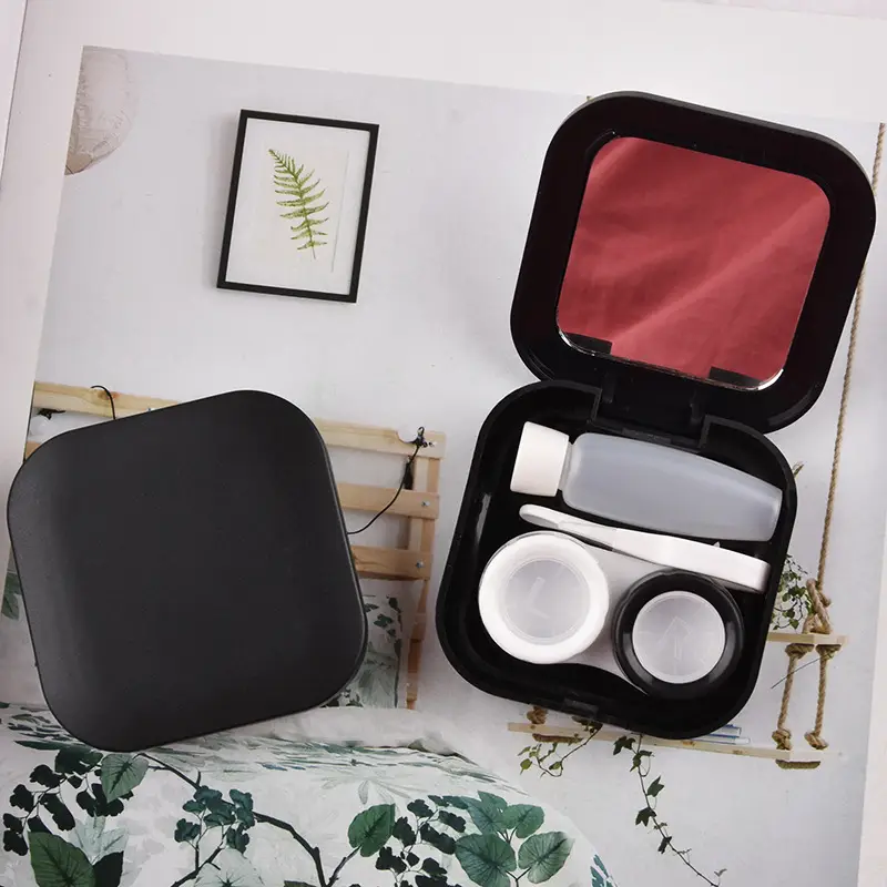 Upgraded 917 Matte Matte Texture Square Contact Lens Case Gloss Contact Lens Companion Care Box - Image 3