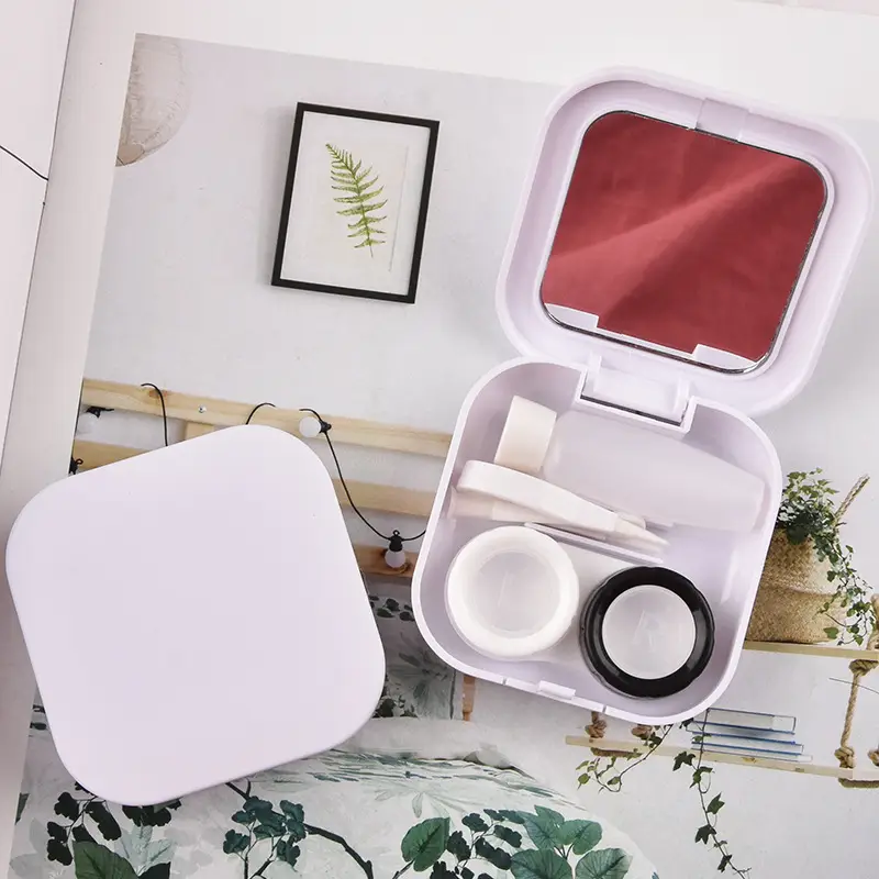 Upgraded 917 Matte Matte Texture Square Contact Lens Case Gloss Contact Lens Companion Care Box - Image 4