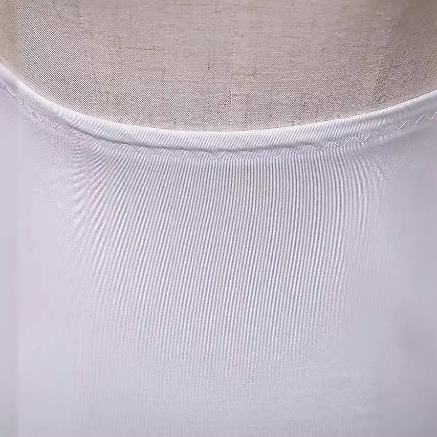 Lycra Waist 2 Layer Fishtail Skirt White