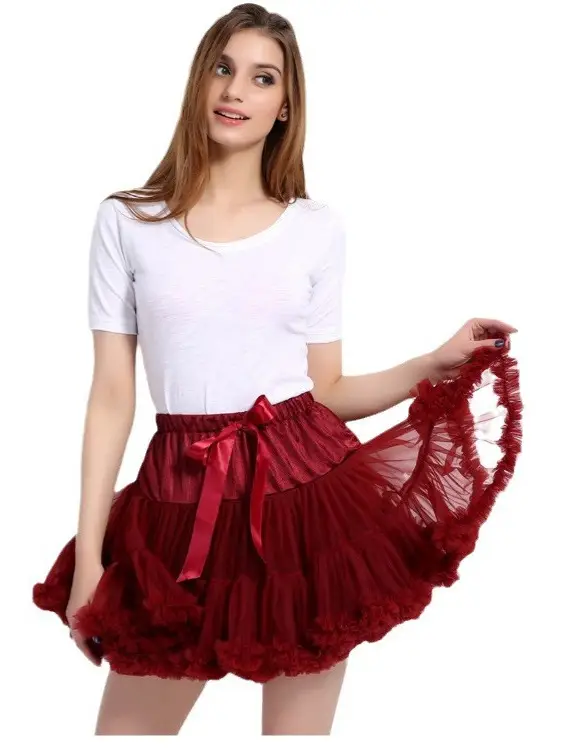 Green Puffy Tulle Skirt for Girls Summer Wear
