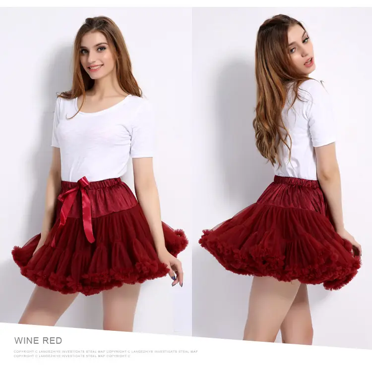 Green Puffy Tulle Skirt for Girls Summer Wear — feature 33