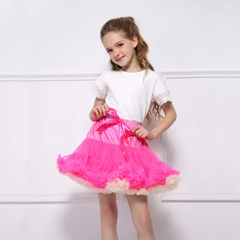 Green Puffy Tulle Skirt for Girls Summer Wear — feature 8