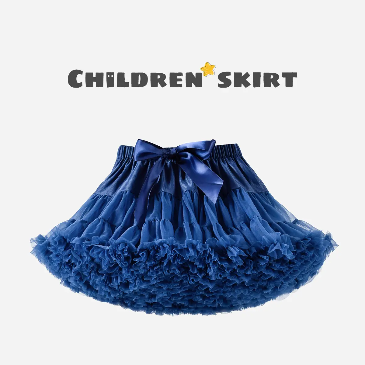 Green Puffy Tulle Skirt for Girls Summer Wear