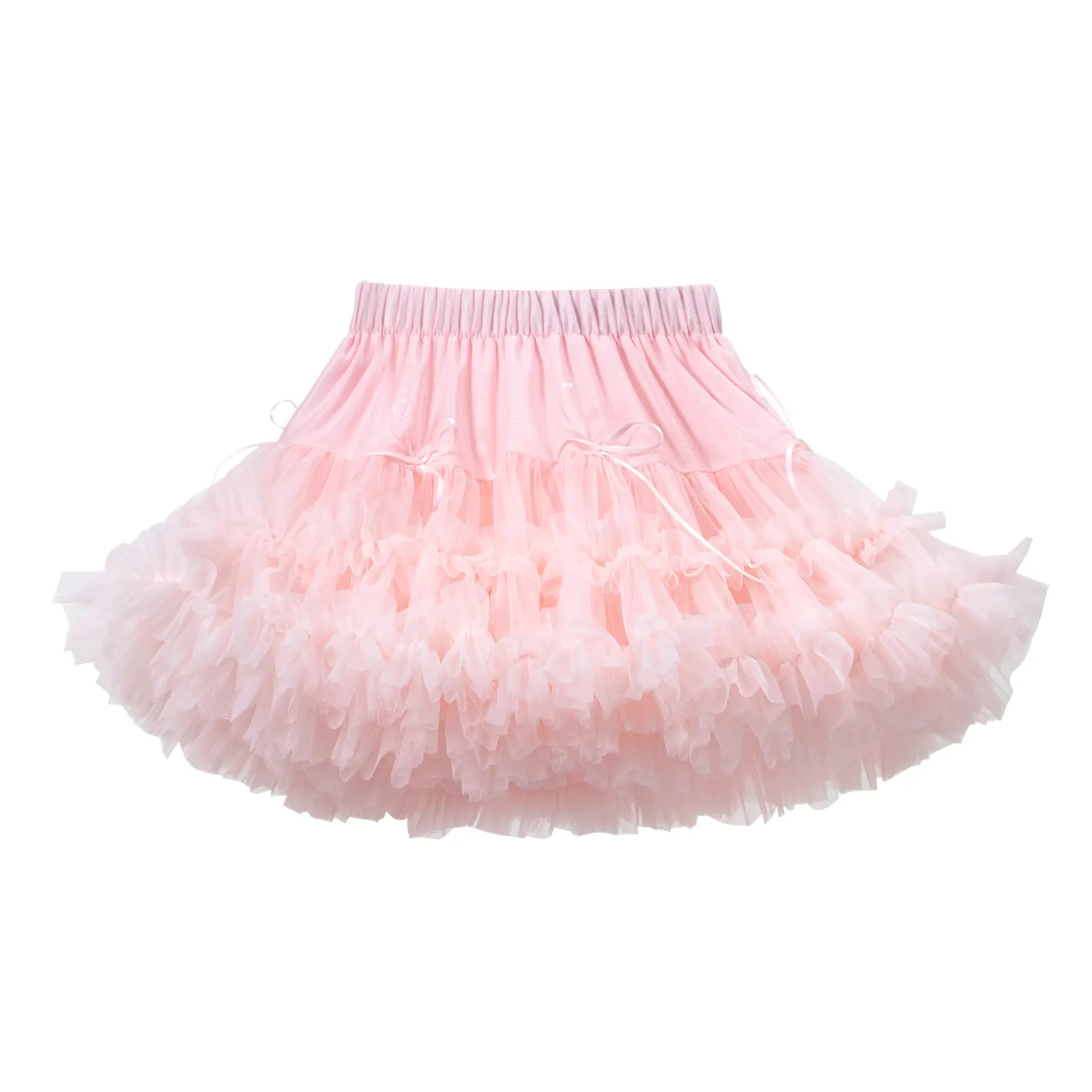 Green Puffy Tulle Skirt for Girls Summer Wear