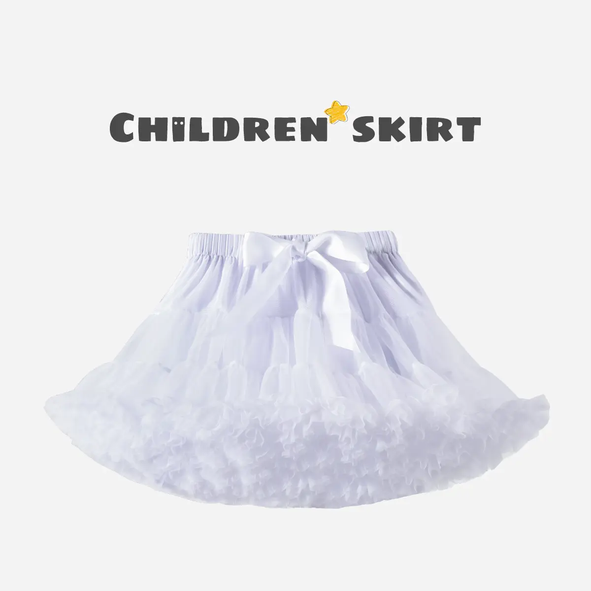 Green Puffy Tulle Skirt for Girls Summer Wear