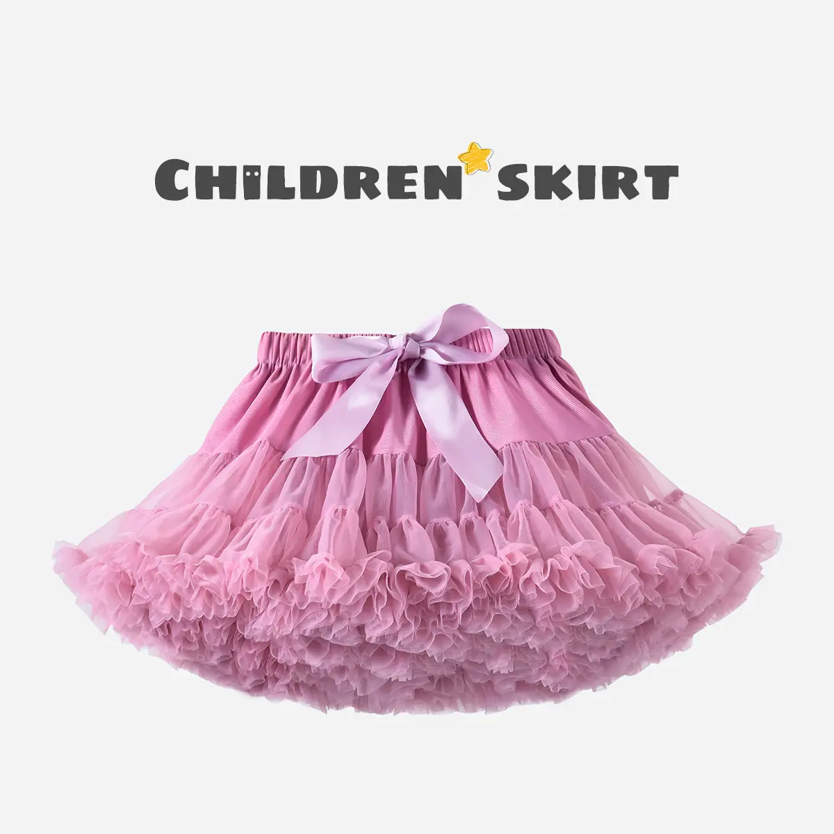 Green Puffy Tulle Skirt for Girls Summer Wear