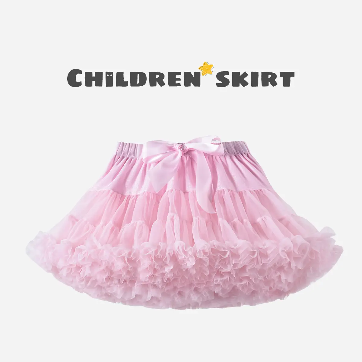 Green Puffy Tulle Skirt for Girls Summer Wear