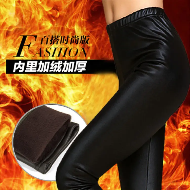 Double Layer Velvet Leggings Women Warm Winter Wear