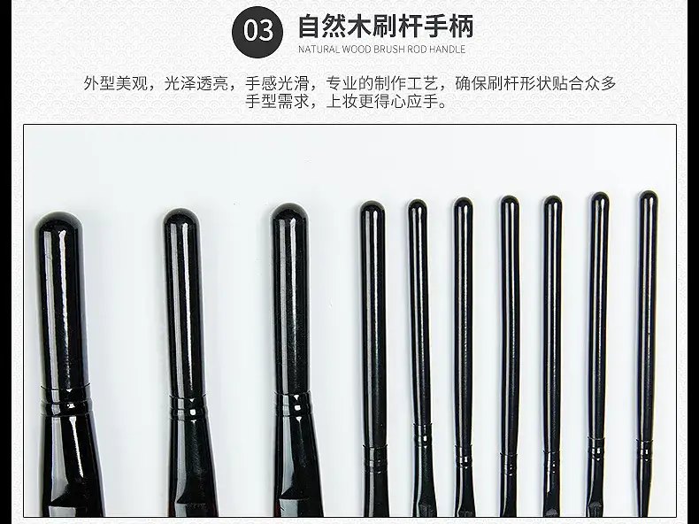 Jinyisheng 10-Piece Fine Wool Makeup Brush Set for Beginners — feature 7