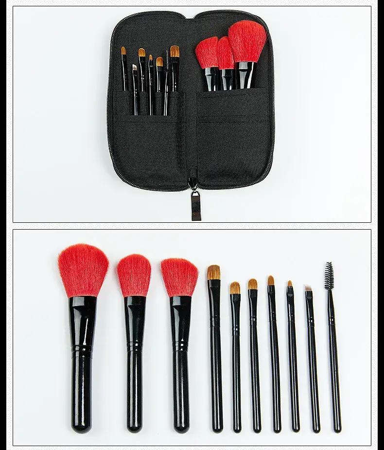 Jinyisheng 10-Piece Fine Wool Makeup Brush Set for Beginners — feature 9