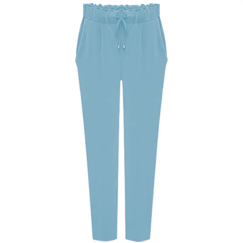 Korean Style Harem Pants Extra Large Blue Loose Fit