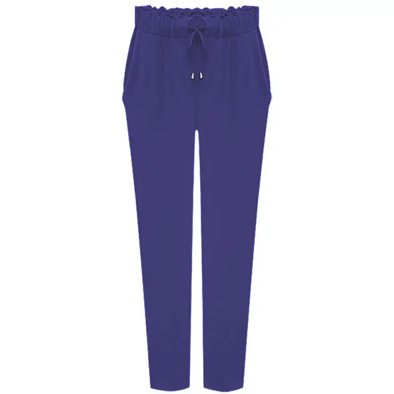 Korean Style Harem Pants Extra Large Blue Loose Fit
