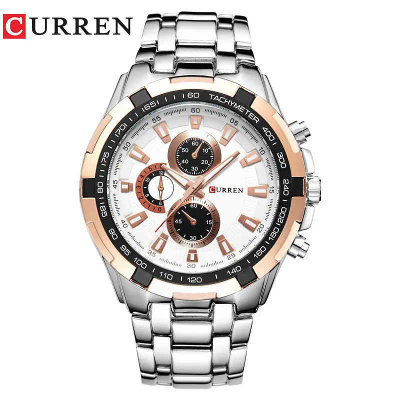 Curren/Carrien 8023 Men's Business Style Quartz Watch Waterproof Round Foreign Trade Men's Watch