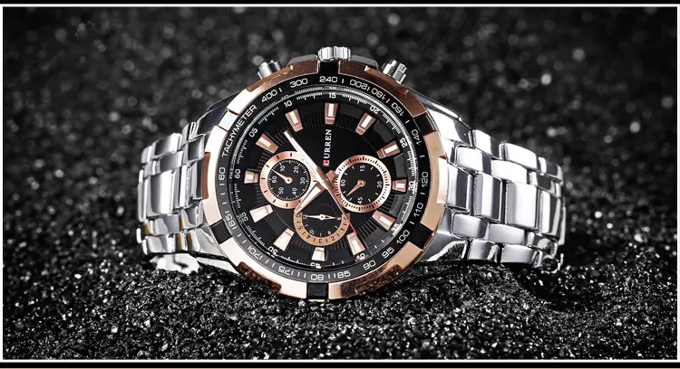 Curren/Carrien 8023 Men's Business Style Quartz Watch Waterproof Round Foreign Trade Men's Watch — feature 10
