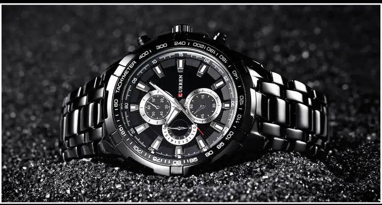 Curren/Carrien 8023 Men's Business Style Quartz Watch Waterproof Round Foreign Trade Men's Watch — feature 11
