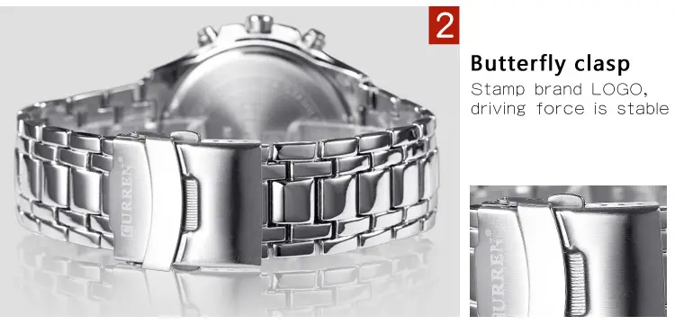 Curren/Carrien 8023 Men's Business Style Quartz Watch Waterproof Round Foreign Trade Men's Watch — feature 12