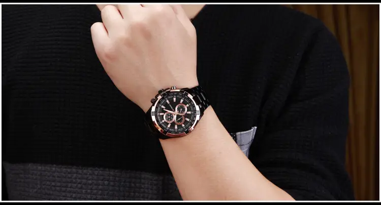 Curren/Carrien 8023 Men's Business Style Quartz Watch Waterproof Round Foreign Trade Men's Watch — feature 14