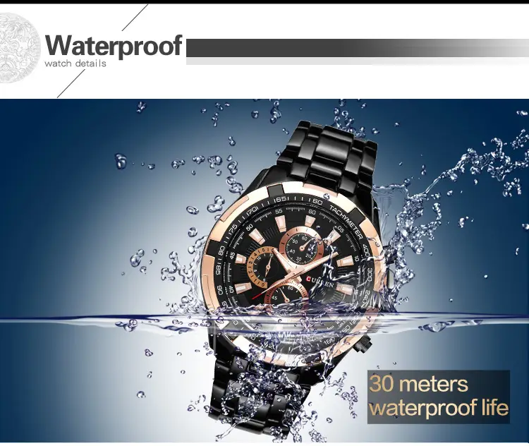 Curren/Carrien 8023 Men's Business Style Quartz Watch Waterproof Round Foreign Trade Men's Watch — feature 16