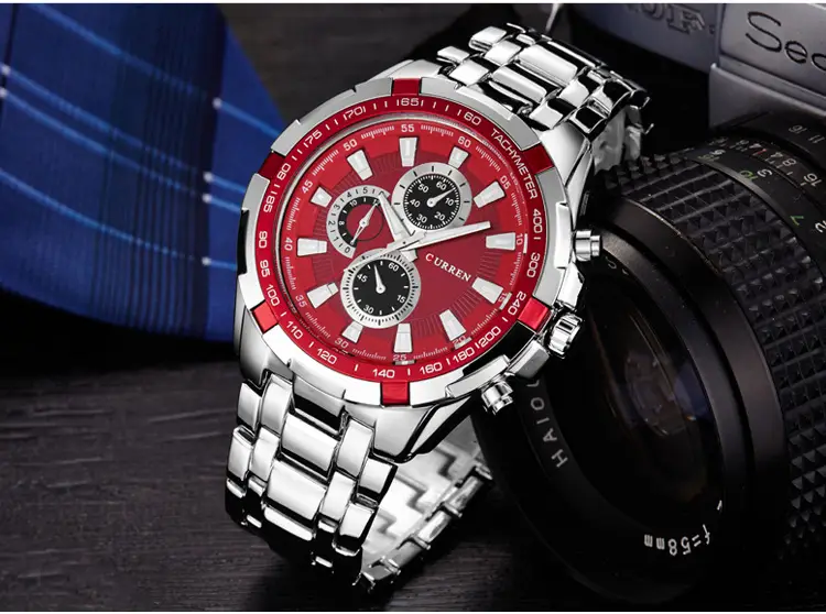 Curren/Carrien 8023 Men's Business Style Quartz Watch Waterproof Round Foreign Trade Men's Watch — feature 4