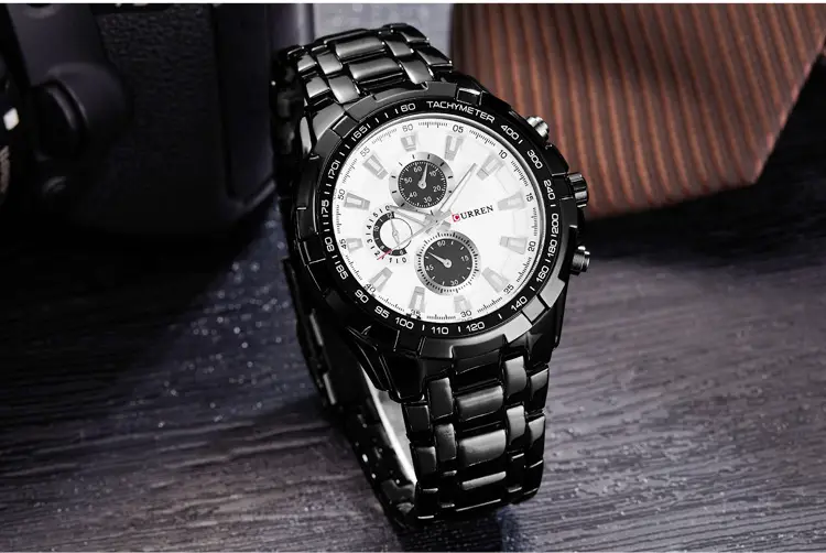 Curren/Carrien 8023 Men's Business Style Quartz Watch Waterproof Round Foreign Trade Men's Watch — feature 7