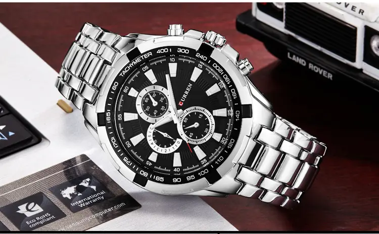 Curren/Carrien 8023 Men's Business Style Quartz Watch Waterproof Round Foreign Trade Men's Watch — feature 8