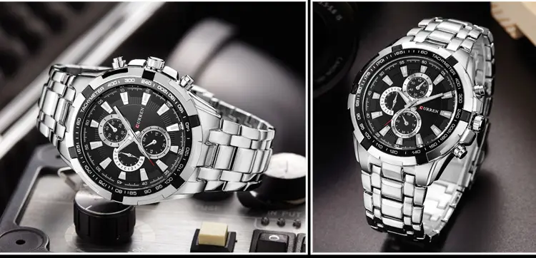 Curren/Carrien 8023 Men's Business Style Quartz Watch Waterproof Round Foreign Trade Men's Watch — feature 9