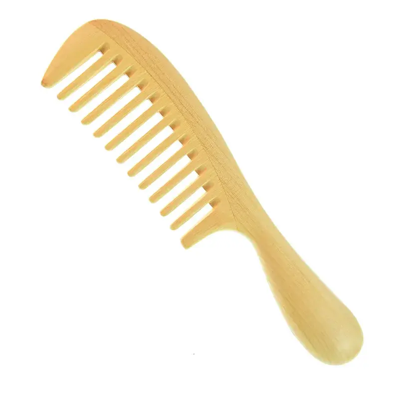 New Boxwood Thick Handle Massage Comb Wholesale - Image 11