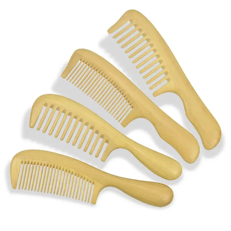 New Boxwood Thick Handle Massage Comb Wholesale