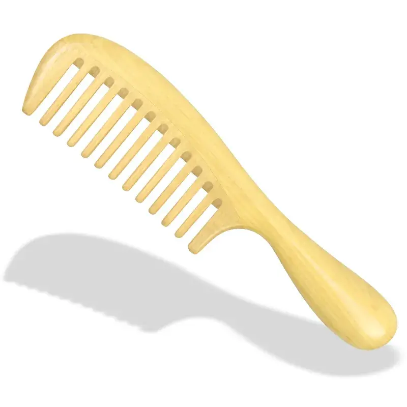 New Boxwood Thick Handle Massage Comb Wholesale - Image 4