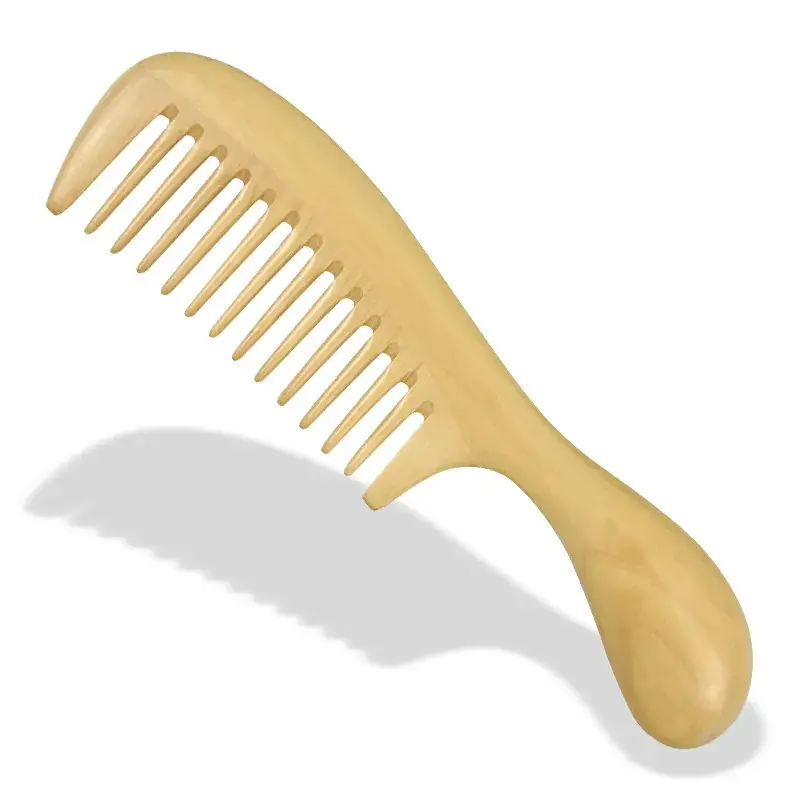 New Boxwood Thick Handle Massage Comb Wholesale - Image 5