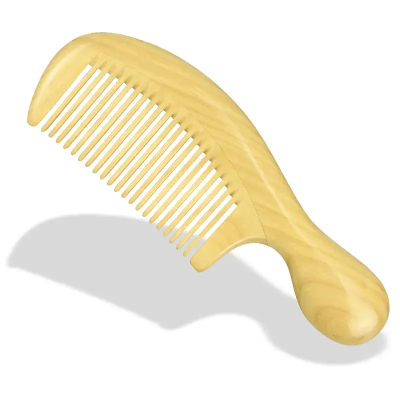 New Boxwood Thick Handle Massage Comb Wholesale - Image 6