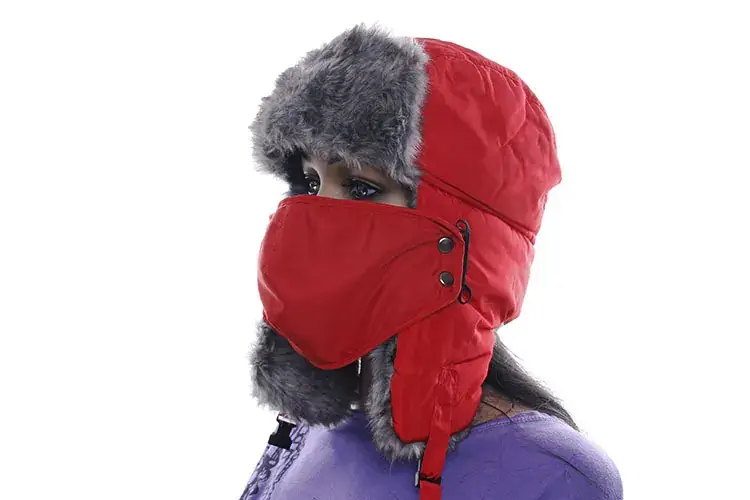 Men's Winter Korean Style Hat Grey Fur Trim - Image 6