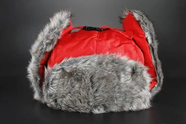 Men's Winter Korean Style Hat Grey Fur Trim — feature 10