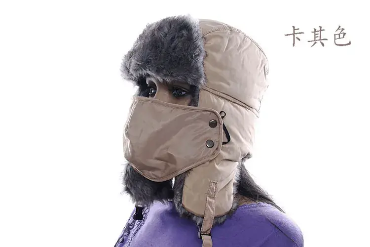 Men's Winter Korean Style Hat Grey Fur Trim — feature 5