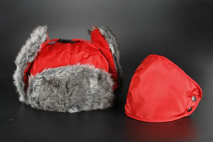 Men's Winter Korean Style Hat Grey Fur Trim — feature 9