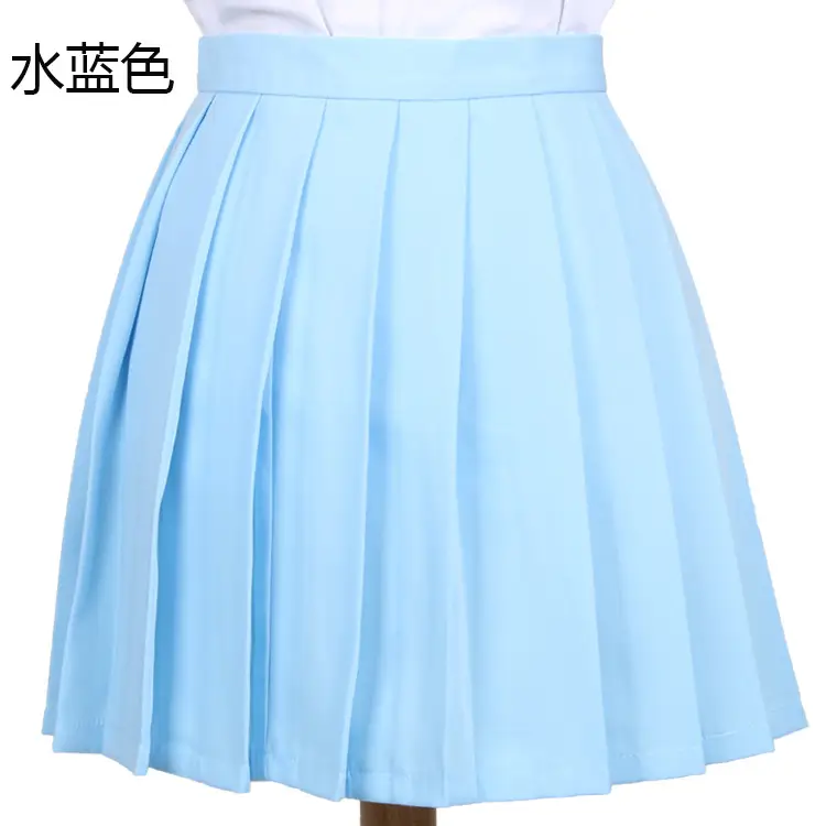 Light Pink Pleated Skirt High Waist Women