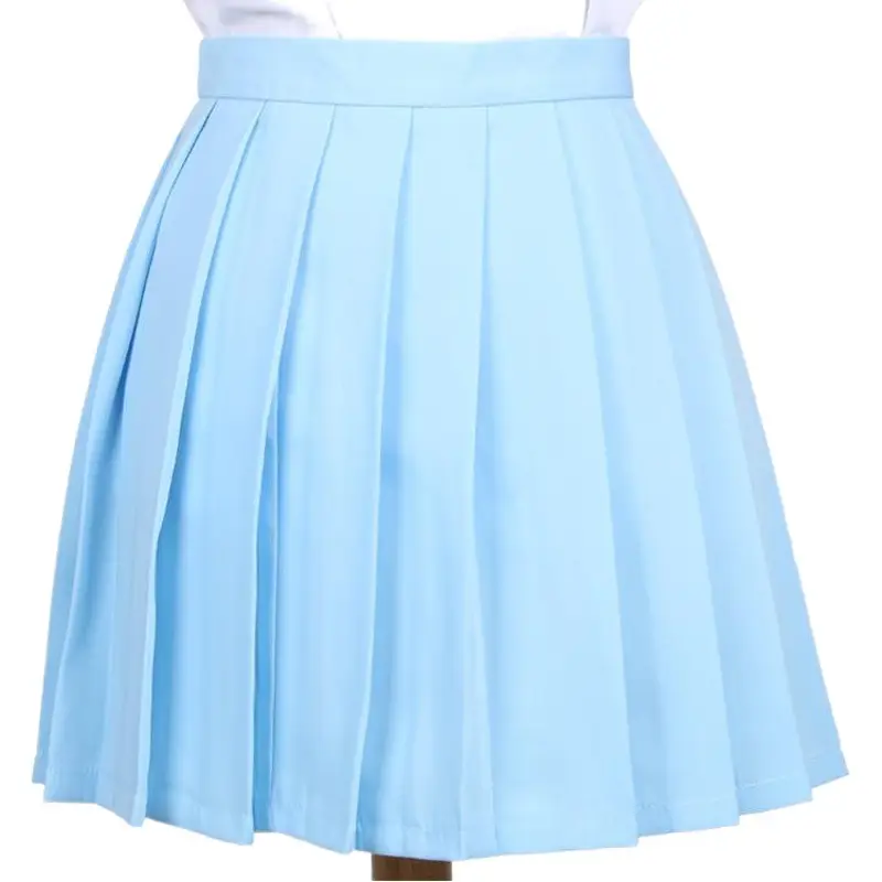 Light Pink Pleated Skirt High Waist Women