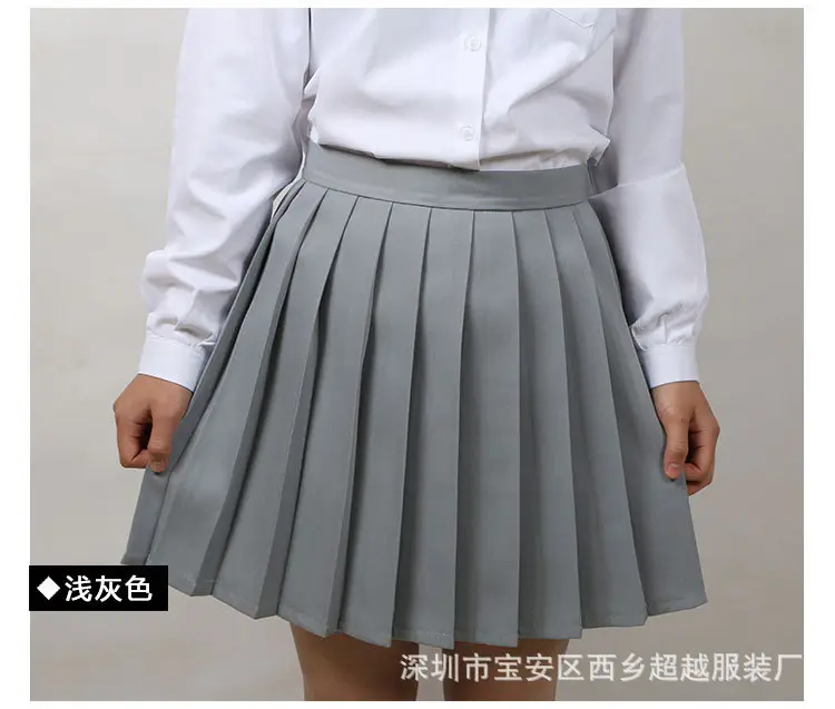 纯色百褶裙_29