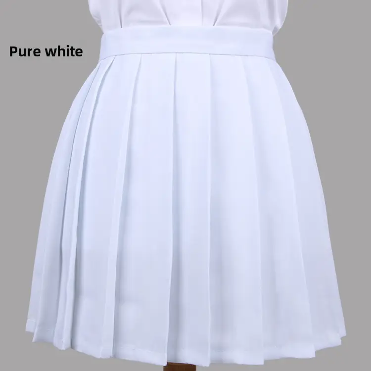 Light Pink Pleated Skirt High Waist Women