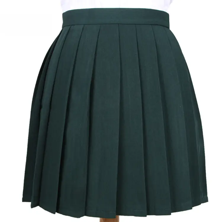 Light Pink Pleated Skirt High Waist Women