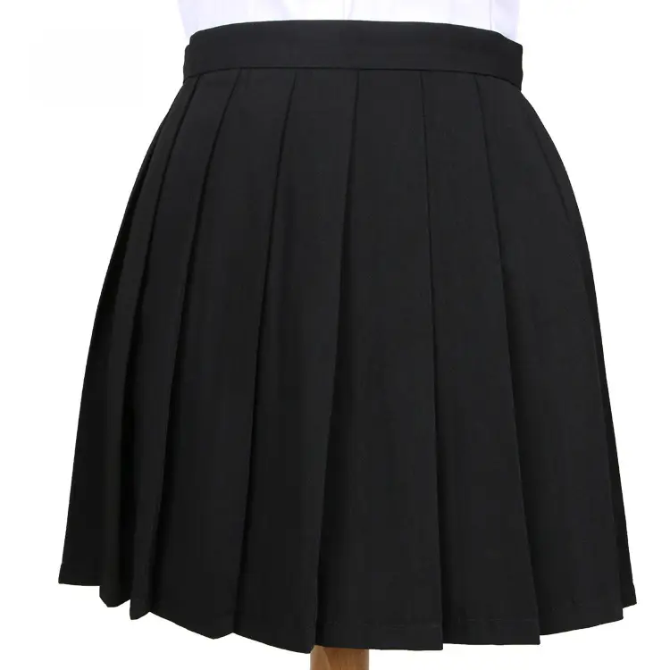 Light Pink Pleated Skirt High Waist Women
