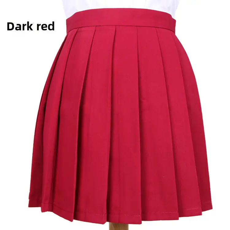Light Pink Pleated Skirt High Waist Women