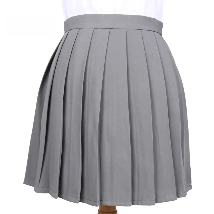 Light Pink Pleated Skirt High Waist Women
