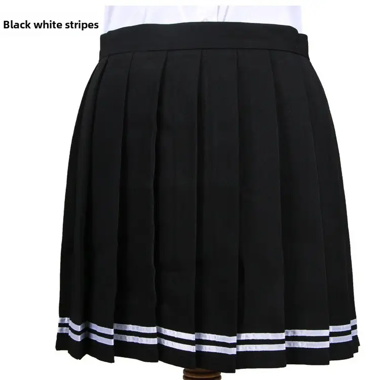 Light Pink Pleated Skirt High Waist Women