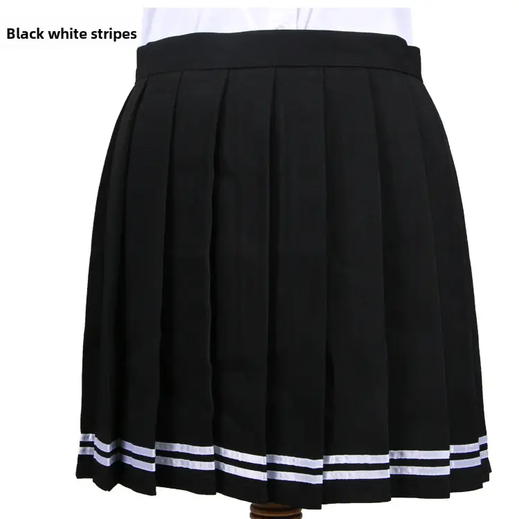 Light Pink Pleated Skirt High Waist Women
