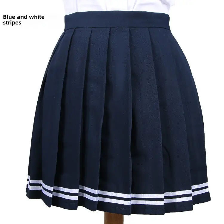 Light Pink Pleated Skirt High Waist Women